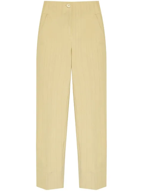 GANNI high-waisted striped trousers 