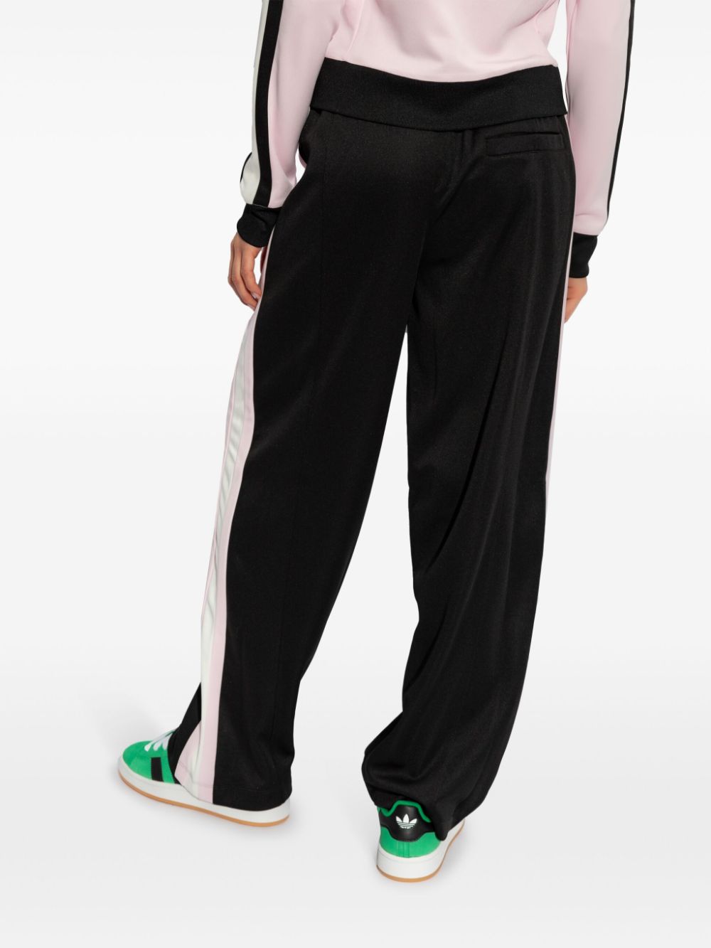 Shop Ganni Sporty Straight-leg Track Pants In Black