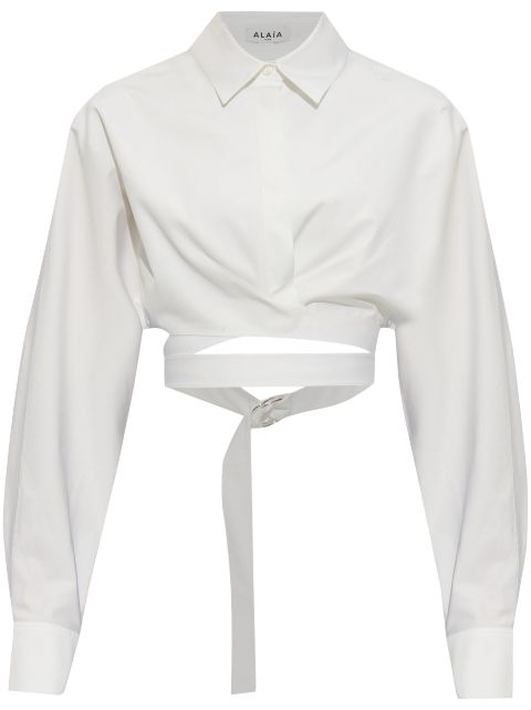 Alaïa wrap around cotton shirt