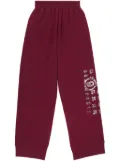 MM6 Maison Margiela signature numbers motif sweatpants - Red