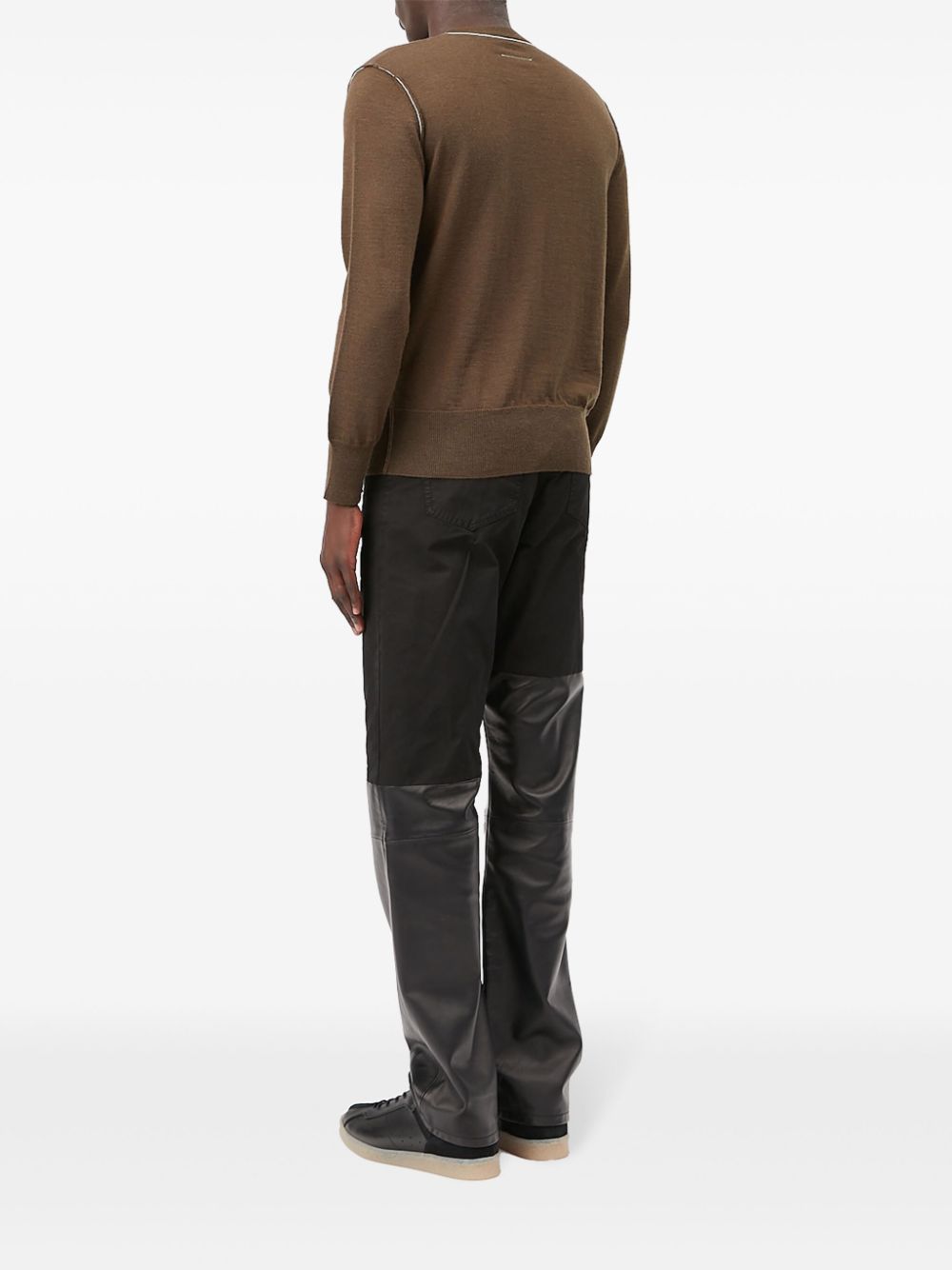 MM6 Maison Margiela fine-knit contrasting-trim jumper Men