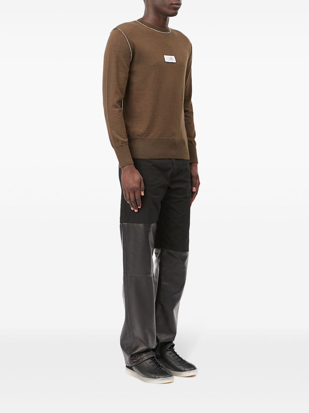 MM6 Maison Margiela fine-knit contrasting-trim jumper Men