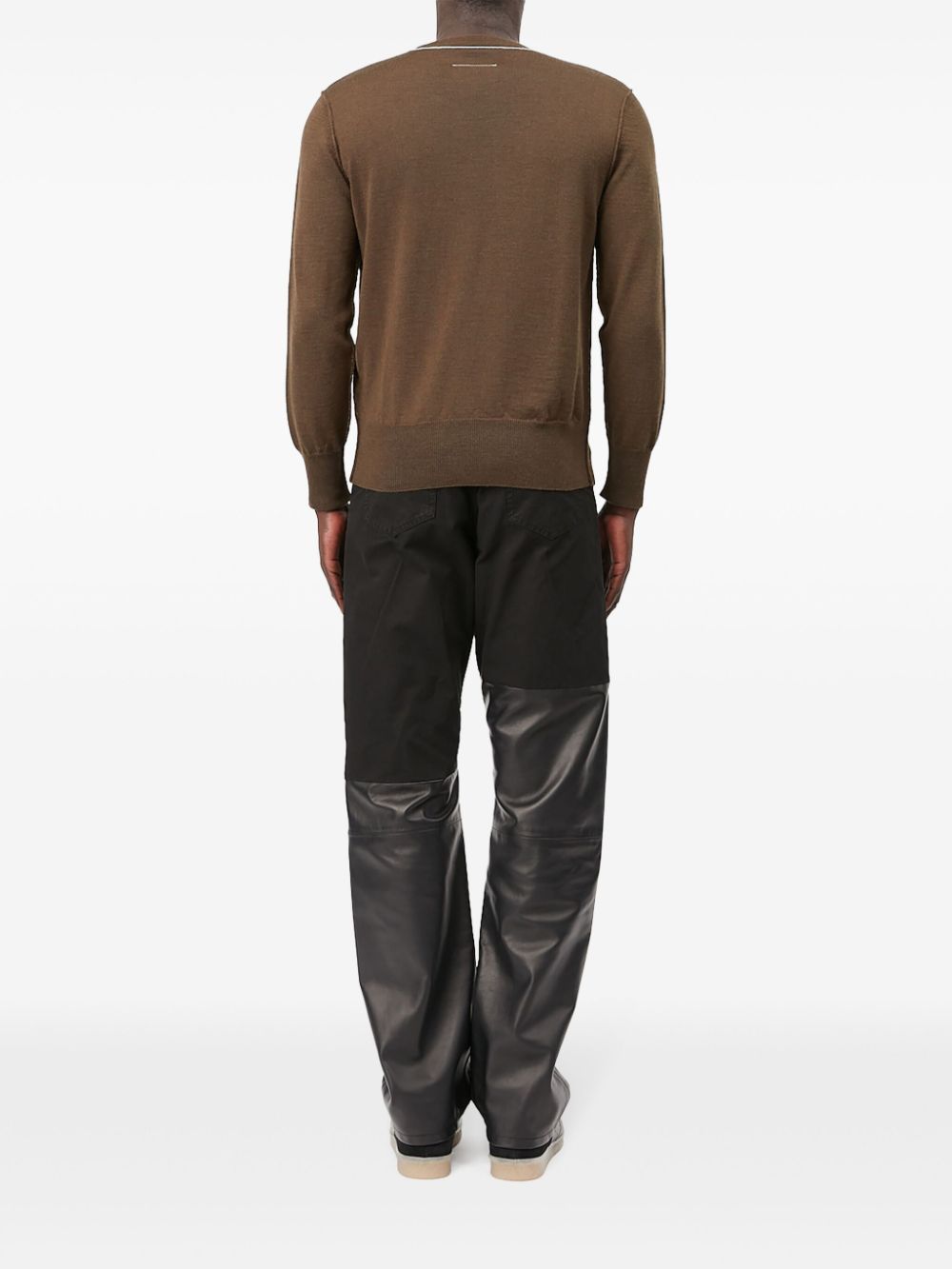 MM6 Maison Margiela fine-knit contrasting-trim jumper Men