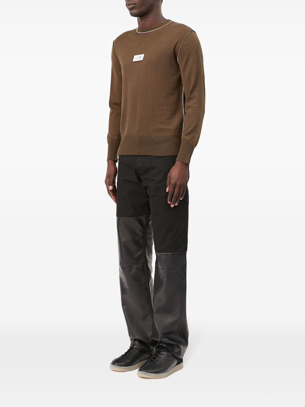 MM6 Maison Margiela fine-knit contrasting-trim jumper Men