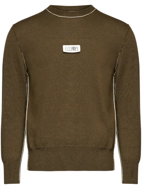 MM6 Maison Margiela fine-knit contrasting-trim jumper Men