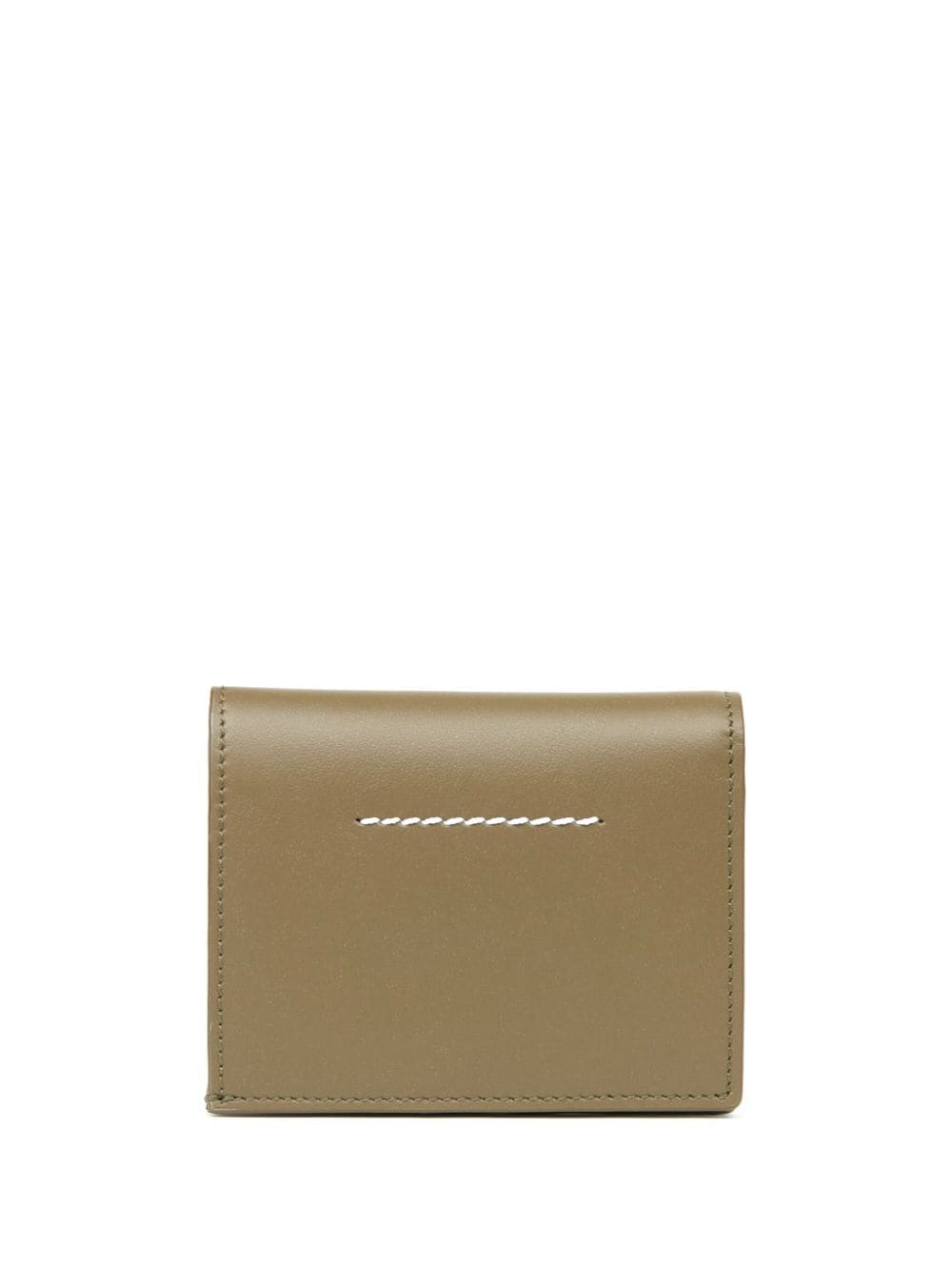 Shop Mm6 Maison Margiela Numbers-motif Leather Wallet In Green