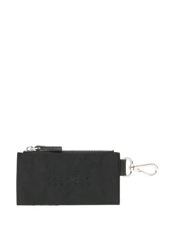 【MM6 Maison Margiela】 Signature Embossed Card Holder Black MM6 Maison Margiela Signature Cardholder | Black | Canoe Club