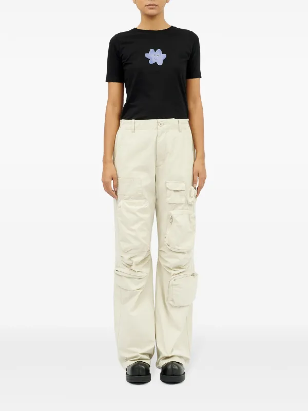 MM6 Maison Margiela Cotton gabardine-wave Cargo Trousers