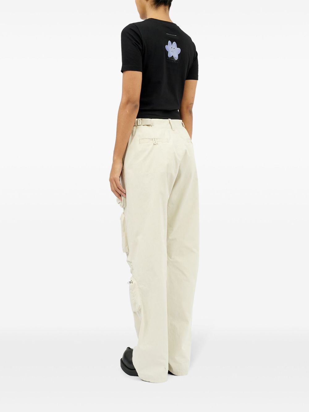 MM6 Maison Margiela cotton gabardine-wave cargo trousers Women