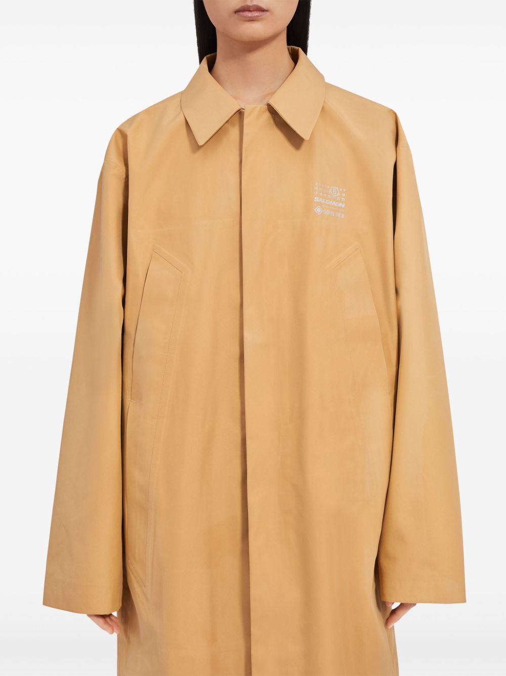 Shop Mm6 Maison Margiela Mm6 X Salomon Trench Coat In Neutrals