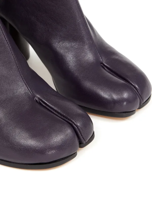 靴 Maison Margiela Tabi Maison Margiela Tabi 80mm Leather Ankle Boots | Purple