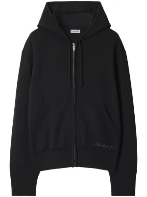 Burberryジップアップトレーナー WMNS) Burberry Chest Bag EmbroideryLogo Zipper Hoodie Grey