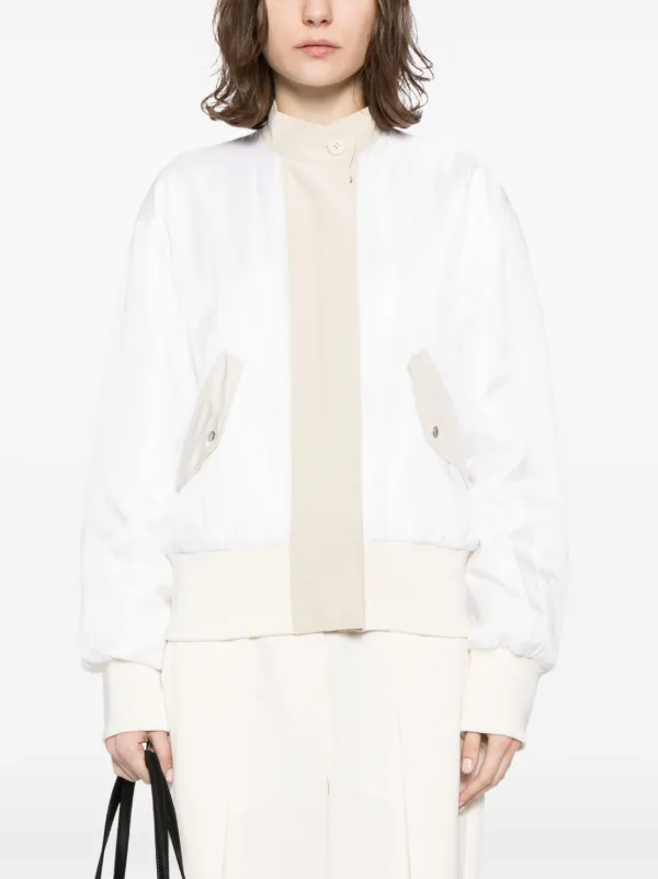 Helmut Lang Panelled Reversible Bomber Jacket | Brown | FARFETCH