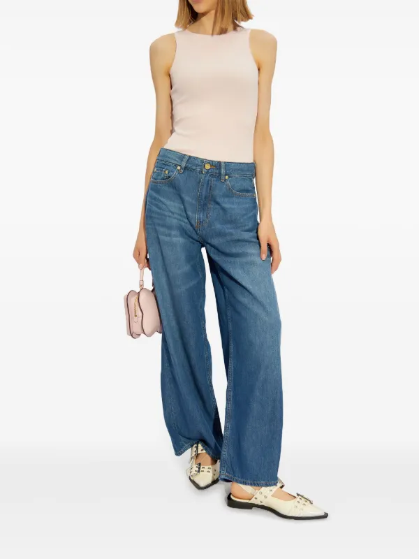 【在庫有】 タンクトップ GANNI | JP FARFETCH | ピンク トップス