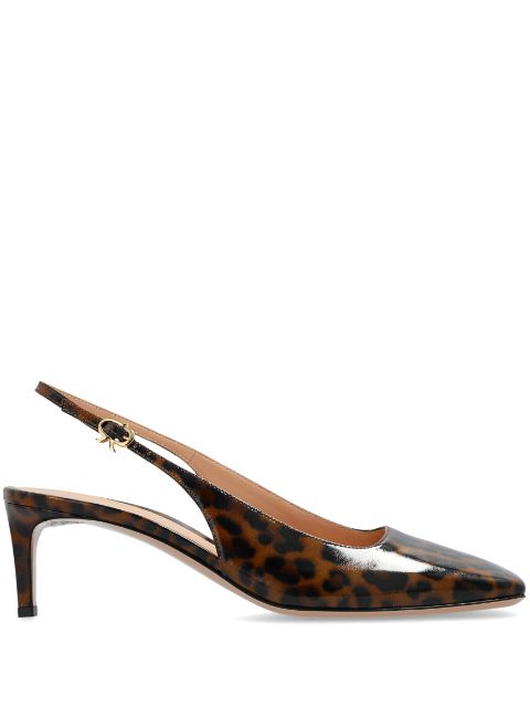 Gianvito Rossi Christina Sling 55mm animal-print pumps Women