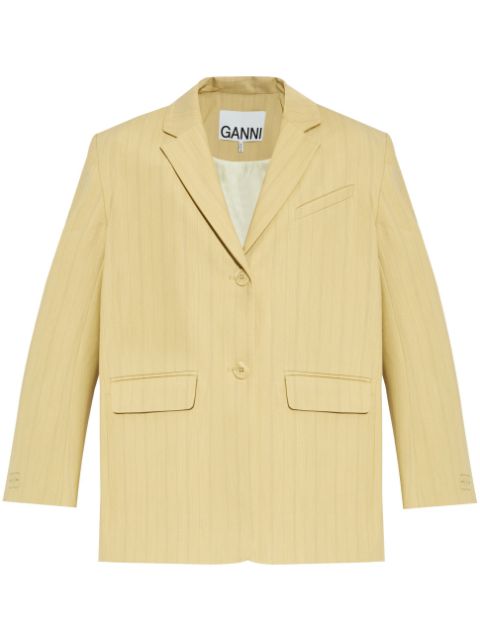 GANNI striped boxy blazer Women