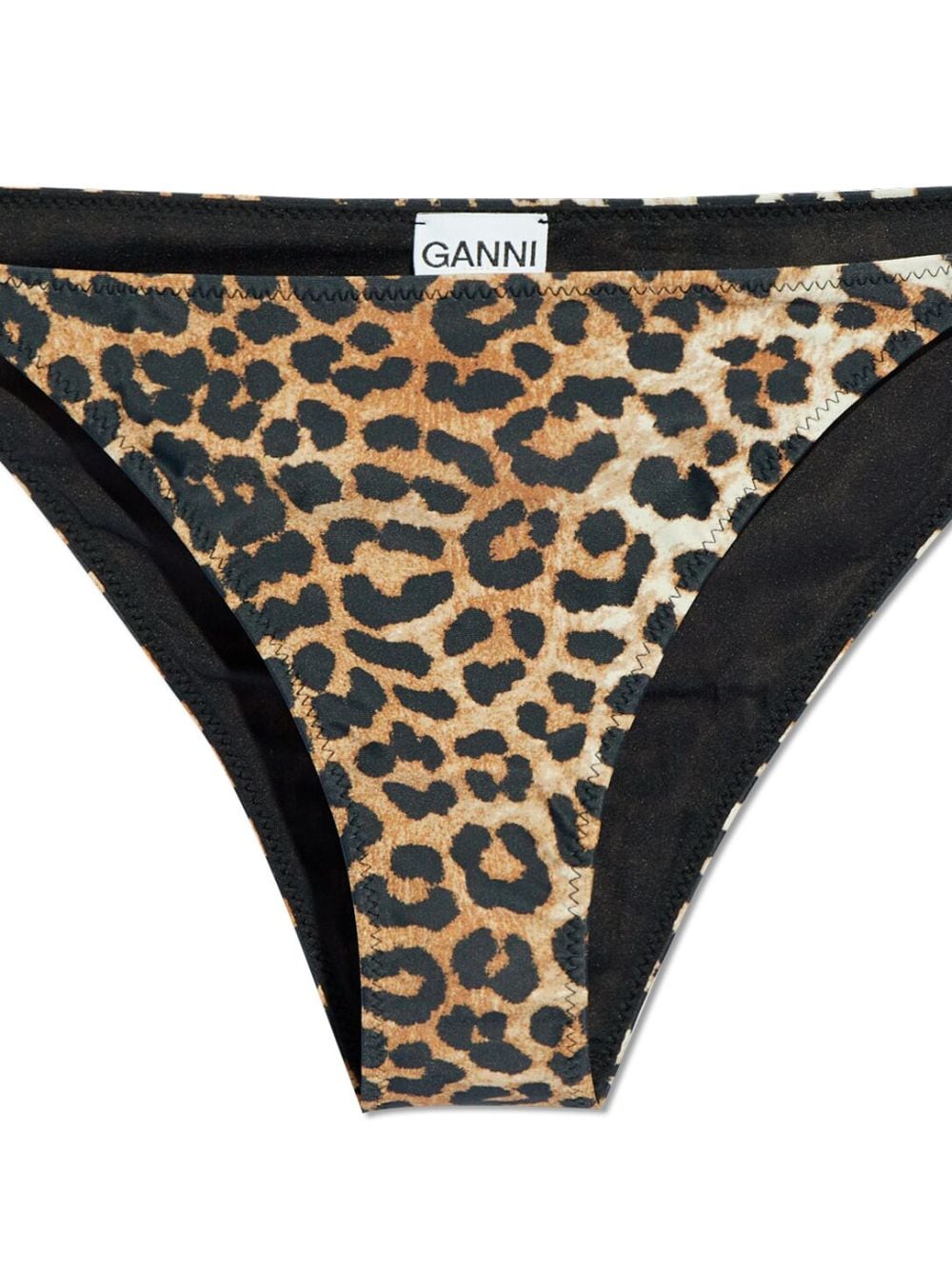 GANNI Bikinislip met luipaardprint - Bruin