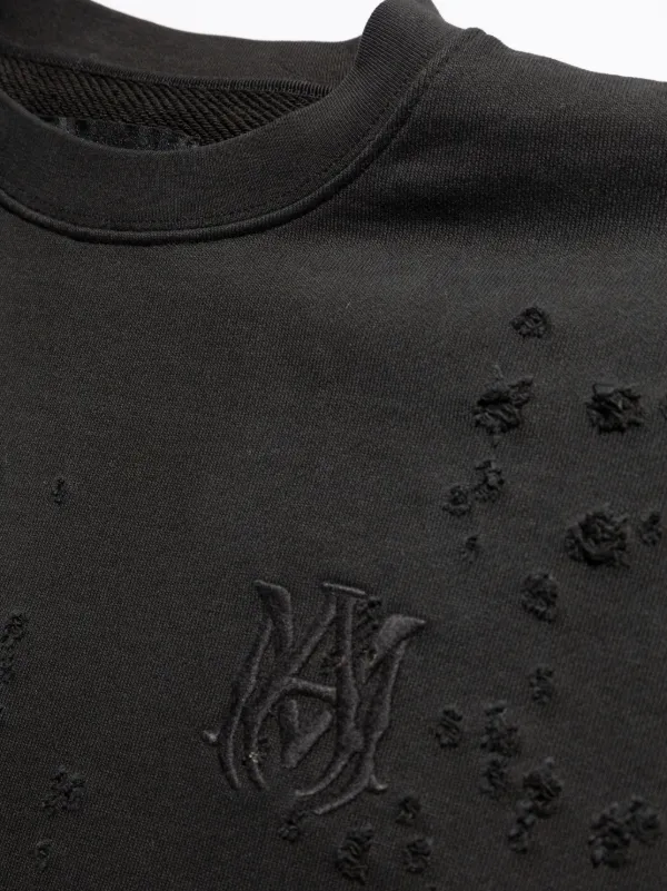 AMIRI logo-embroidered Cotton Sweatshirt | Black | FARFETCH