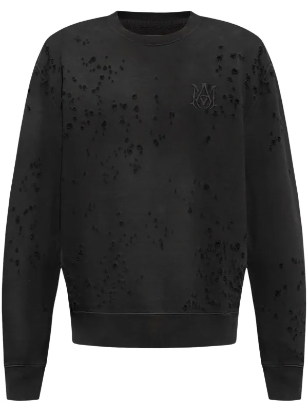 Embroidered Long Cotton And Velvet Sweatshirt Embroidered Long Cotton And Velvet Sweatshirt