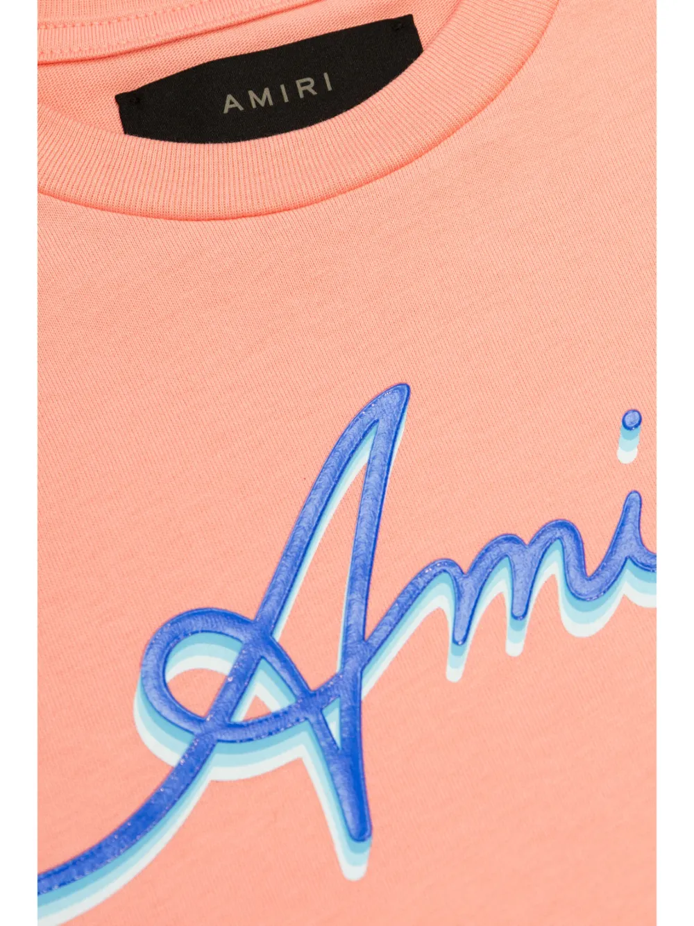  Amiri Kids Logo-patch Cotton T-shirt - Pink 