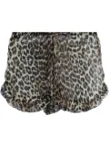 GANNI leopard print shorts - Neutrals