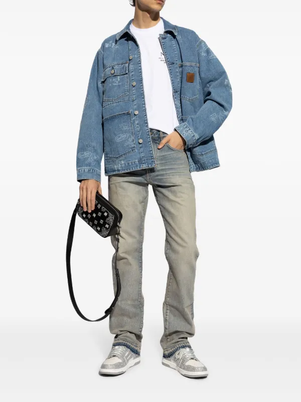 AMIRI Skel Top Glitter Panelled Sneakers White FARFETCH PH