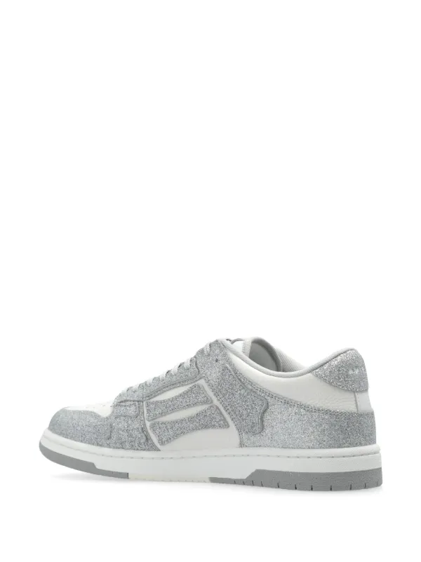 AMIRI Skel Top Glitter Panelled Sneakers | White | FARFETCH
