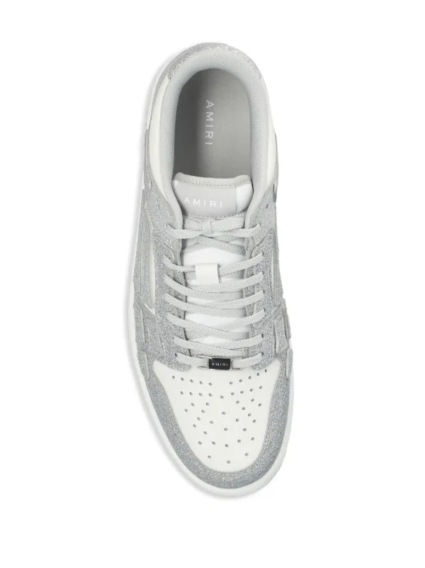 AMIRI Skel Top Glitter Panelled Sneakers | White | FARFETCH