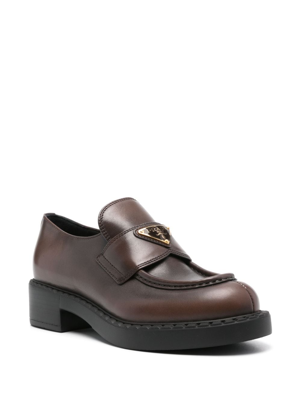 Prada Leren loafers - Bruin