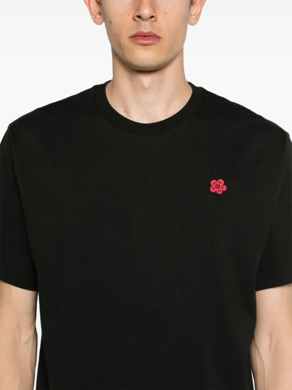Kenzo Boke Flower-patch T-shirt | Black | FARFETCH JO