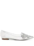 René Caovilla Veneziana crystal ballerina shoes - White