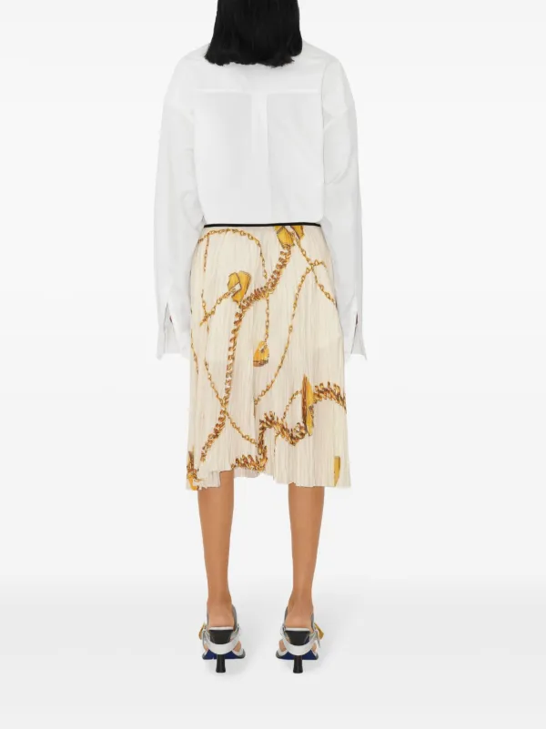 Burberry Shield Hardware Jersey Skirt | White | FARFETCH GE