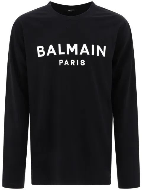 Balmain logo-print cotton sweatshirt