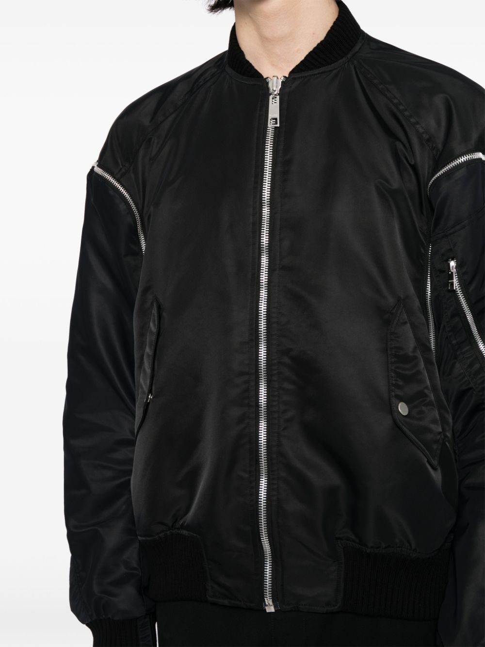 Shop Jordanluca British Bulldog Padded Bomber Jacket In Black