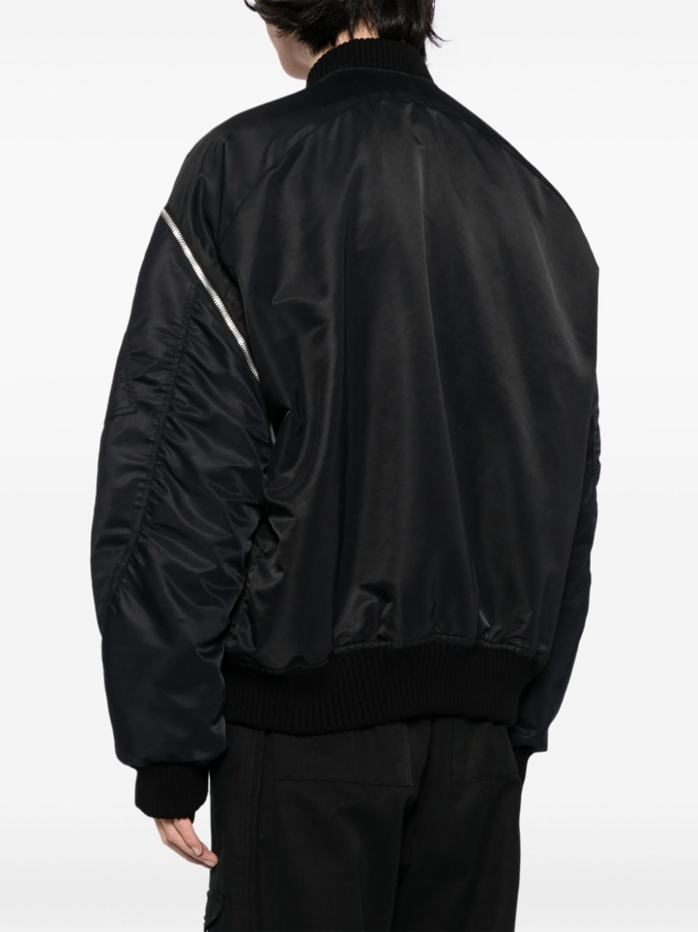 Shop Jordanluca British Bulldog Padded Bomber Jacket In Black