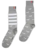 Thom Browne printed-motif socks - Grey