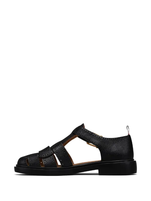 Thom Browne レザーサンダル | ブラック | FARFETCH JP