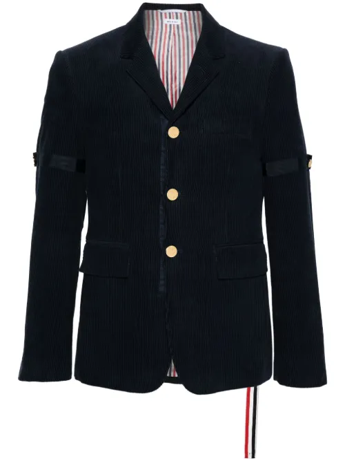 Blazer côtelé à simple boutonnage - Thom Browne - Modalova