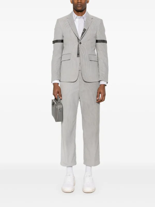 THOM BROWNE. グレー コーデュロイ テーラードジャケット Thom Browne コーデュロイ シングルジャケット | グレー