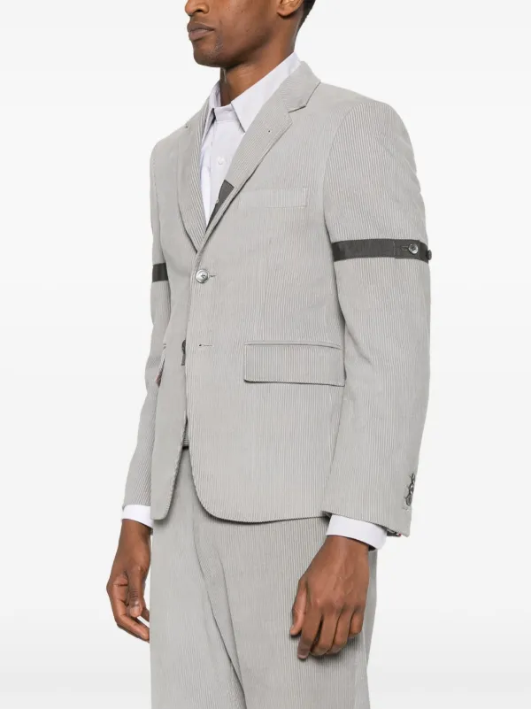 THOM BROWNE. グレー コーデュロイ テーラードジャケット Thom Browne コーデュロイ シングルジャケット | グレー