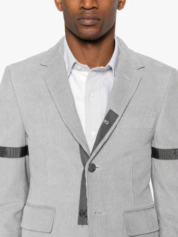 THOM BROWNE. グレー コーデュロイ テーラードジャケット Thom Browne コーデュロイ シングルジャケット | グレー