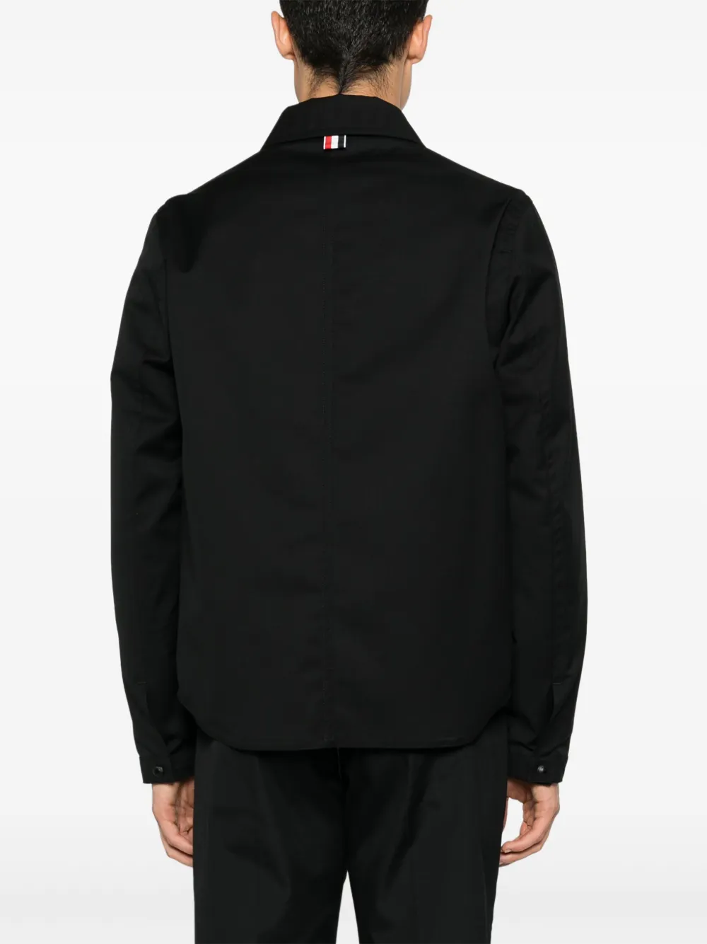 Thom Browne Wollen shirtjack Zwart