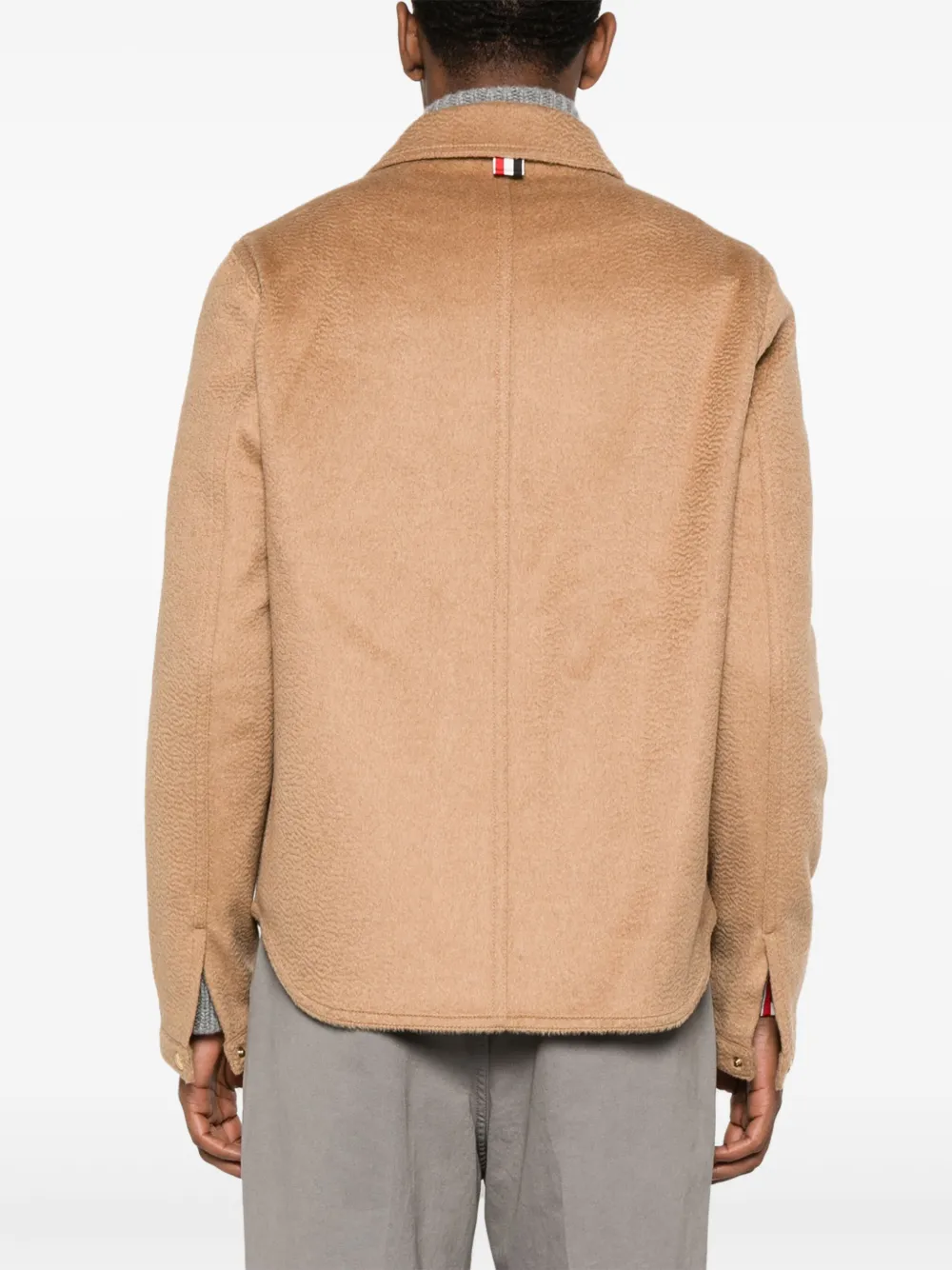 Thom Browne Shirtjack met geborsteld-effect Bruin