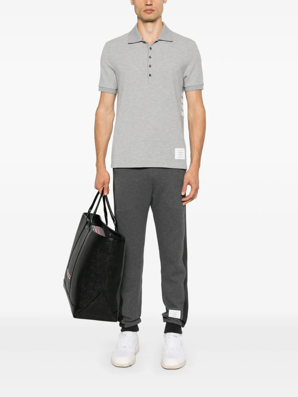 Thom Browne Katoenen poloshirt - Grijs