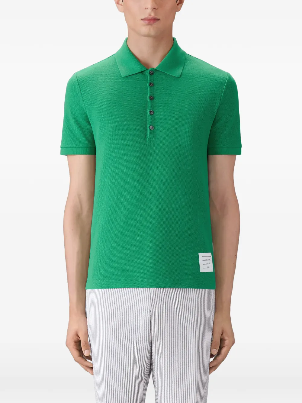 Thom Browne classic pique 4-Bar polo shirt