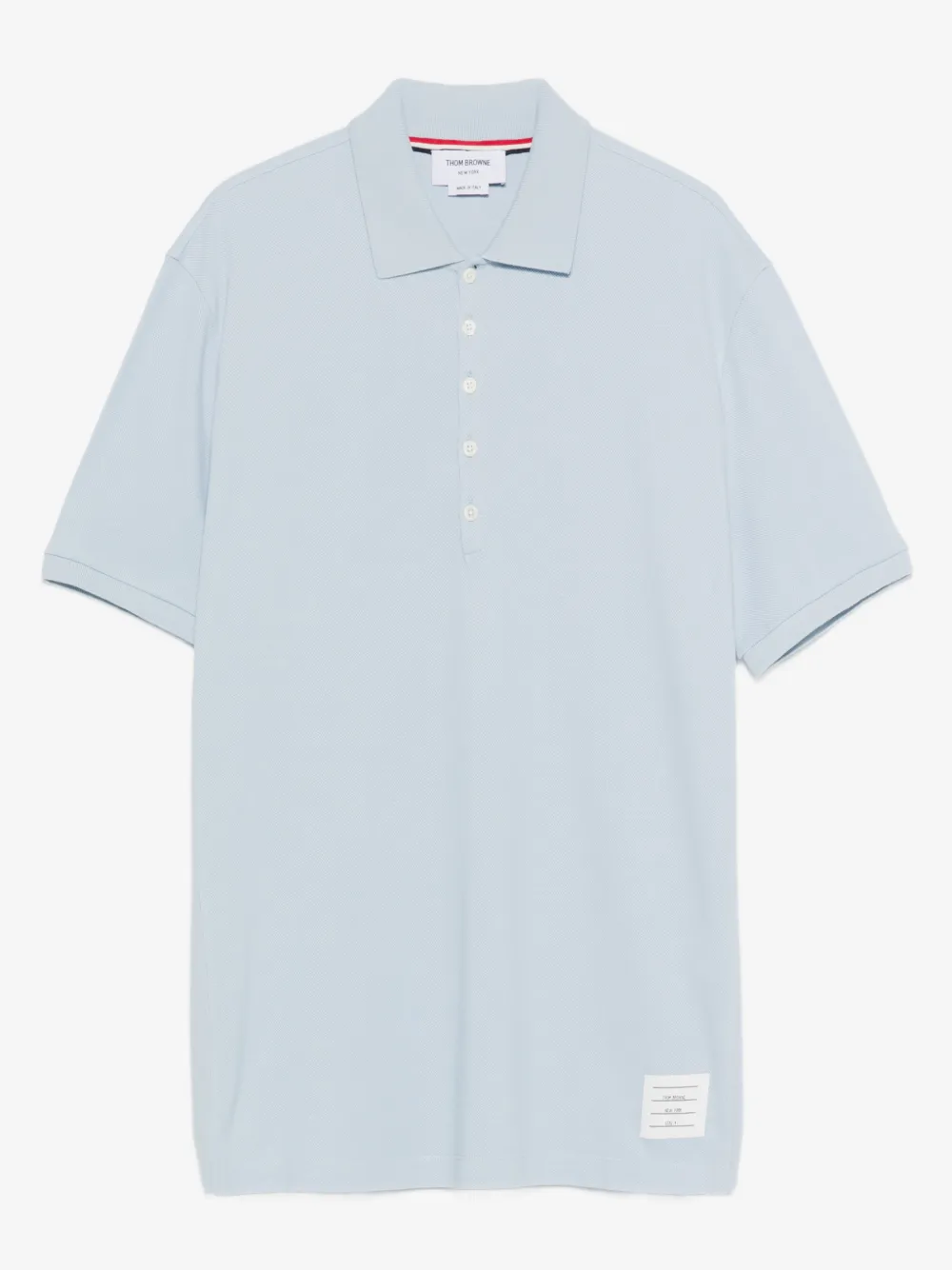 Thom Browne pique 4-Bar polo shirt | Blue | Image 1