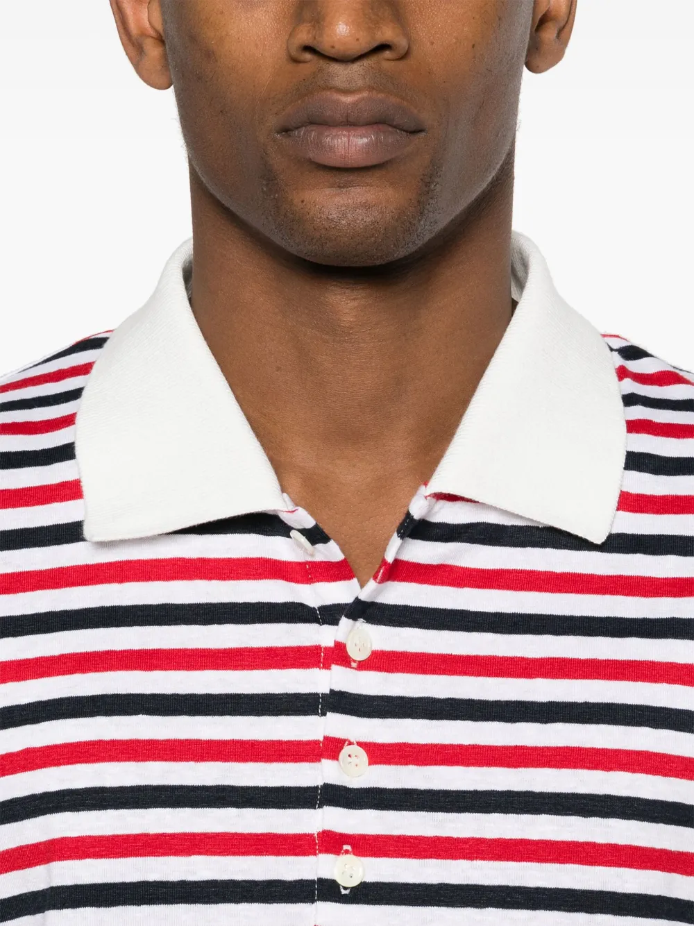 Thom Browne Poloshirt met RWB-streep Rood