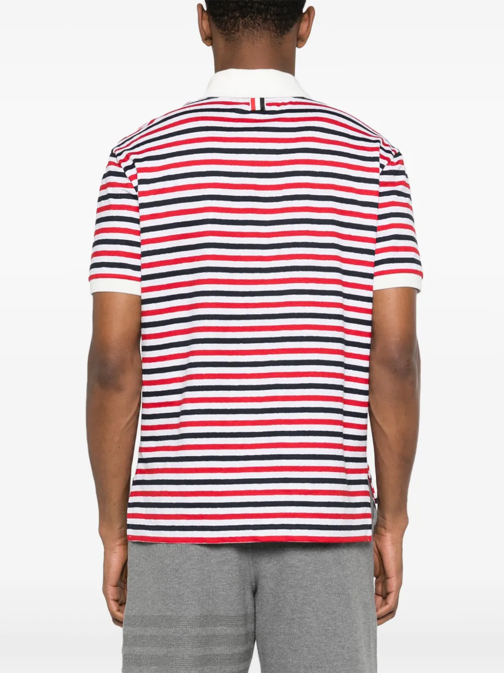 Thom Browne Poloshirt met RWB-streep Rood