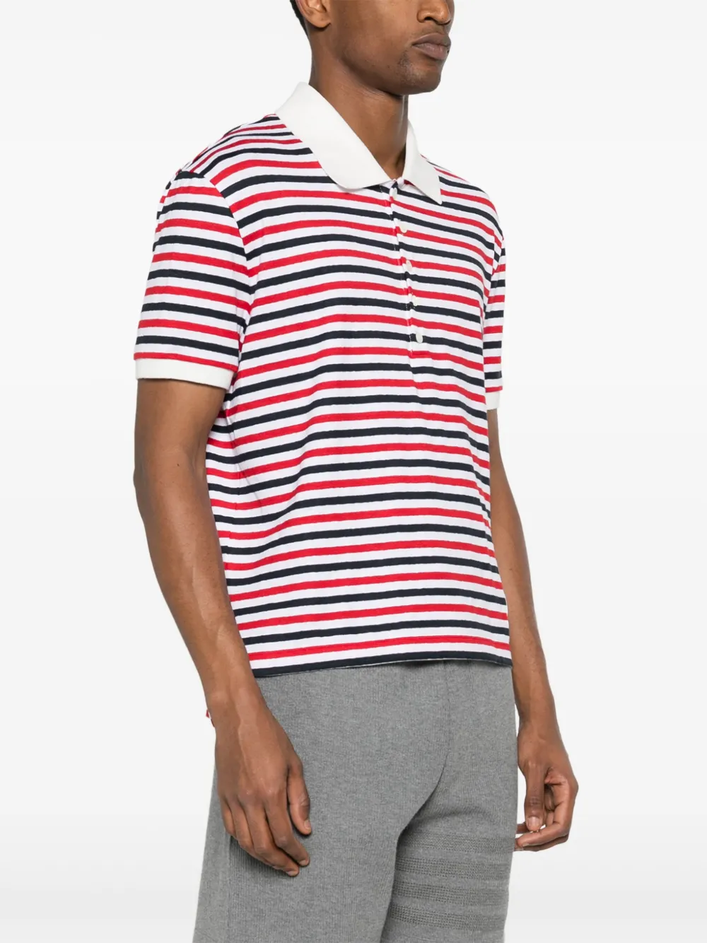Thom Browne Poloshirt met RWB-streep Rood