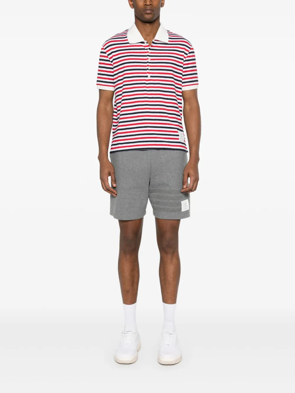 Thom Browne Poloshirt met RWB-streep - Rood